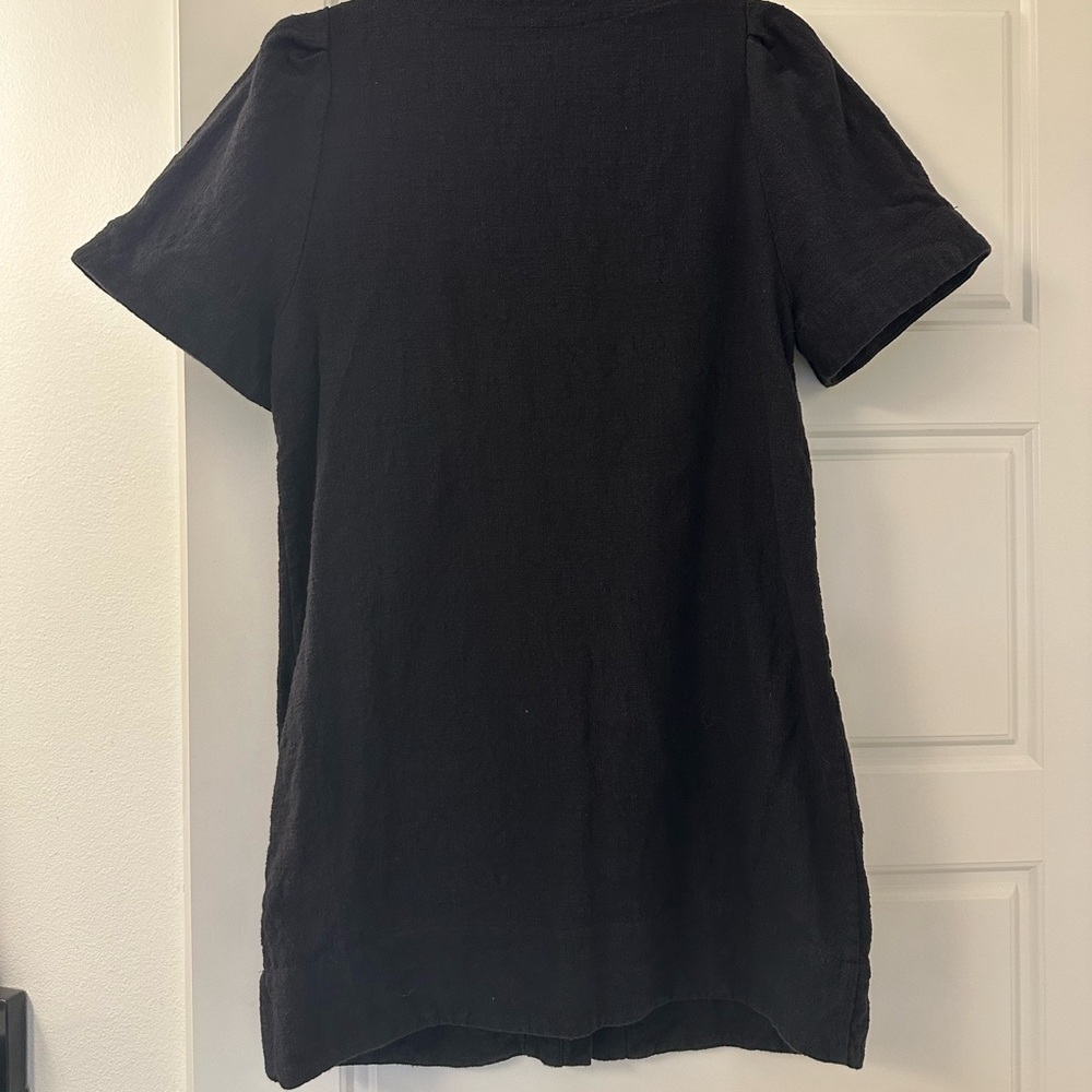 Sezane Black Mini Button-Front Dress - Picture 3 of 6